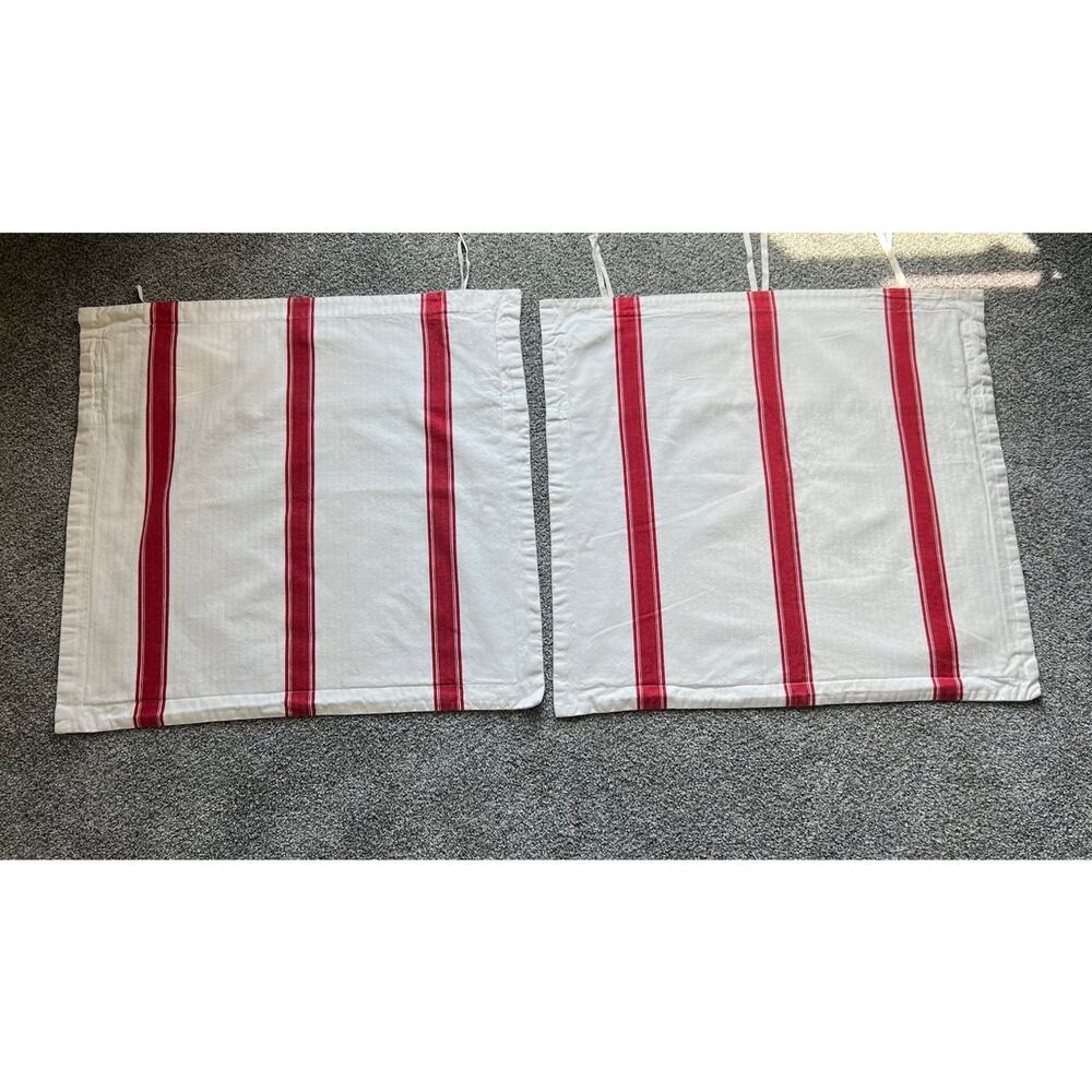 Rare Ralph Lauren Villa Martine 2 Euro Shams Red Stripe Pillow Coastal 26”